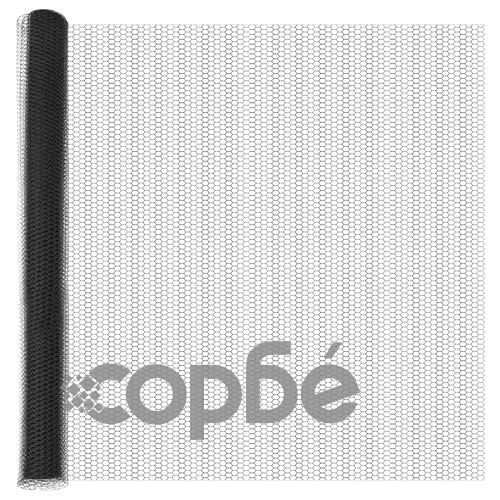 Шестоъгълна ограда сива 1.5x100 м PVC покрита стомана ➤ топ цена ➤ sorbe.bg