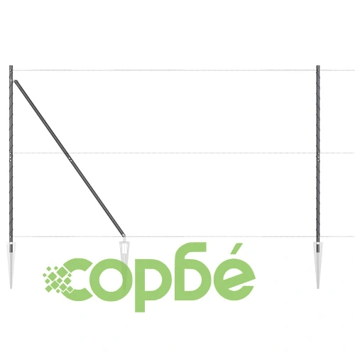 Ограда с колчета сива 1.6 x 100 m стомана с PVC покритие ➤ топ цена ➤ sorbe.bg