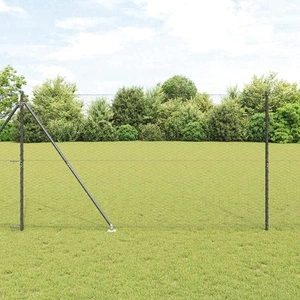 Ограда с колчета сива 1.6 x 100 м PVC покрита стомана