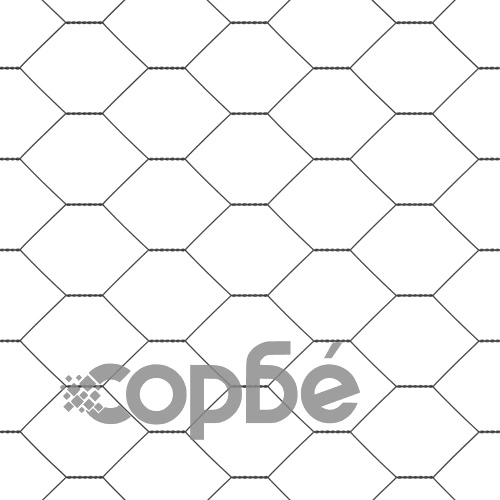 Ограда с шестоъгълна мрежа сива 1.6x100 м PVC покрита стомана ➤ топ цена ➤ sorbe.bg