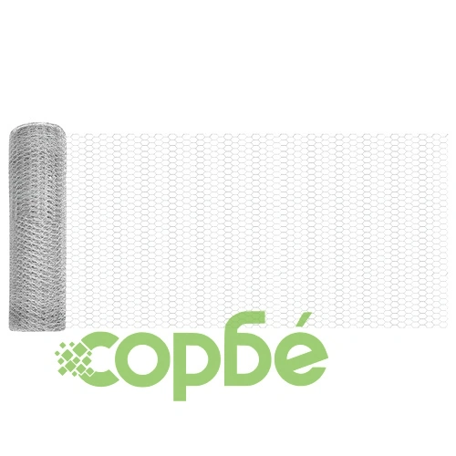 Ограда от PVC покрита стомана 0.5 x 100 м сребриста с колчета ➤ топ цена ➤ sorbe.bg