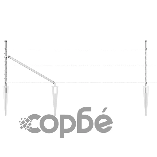 Ограда от PVC покрита стомана 0.5 x 100 м сребриста с колчета ➤ топ цена ➤ sorbe.bg