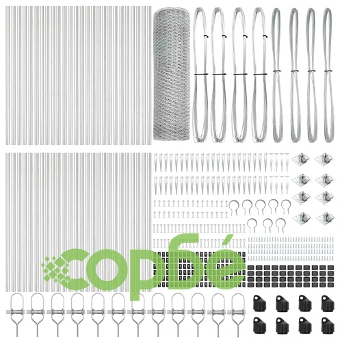 Ограда с колчета сребриста 0.6 x 100 м PVC покрита стомана ➤ топ цена ➤ sorbe.bg