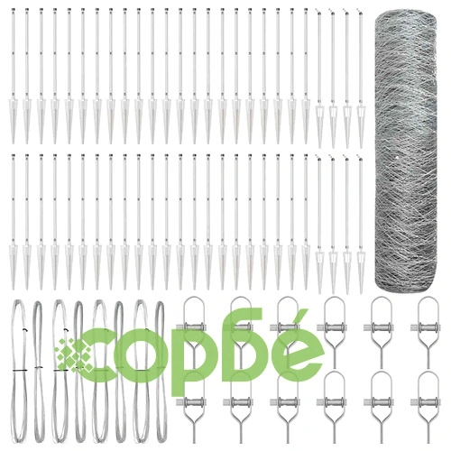 Ограда с колчета сребриста 0.8 x 100 м от PVC покрита стомана ➤ топ цена ➤ sorbe.bg