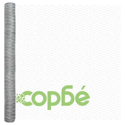 Шестоъгълна оградна мрежа с кол 100 x 1,5 м, поцинкована стомана ➤ топ цена ➤ sorbe.bg