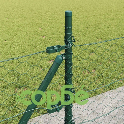 Ограда с шестоъгълни отвори зелена 0.5 x 100 м PVC покрита стомана ➤ топ цена ➤ sorbe.bg