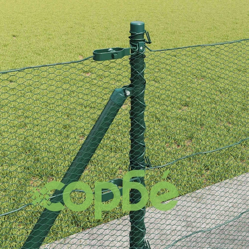 Ограда с шестоъгълна мрежа зелена 0.6 x 100 м PVC покрита стомана ➤ топ цена ➤ sorbe.bg