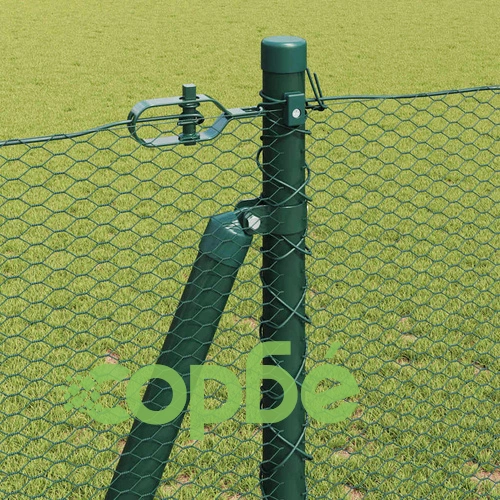 Ограда с колчета зелена 1.2 x 100 м PVC покрита стомана ➤ топ цена ➤ sorbe.bg