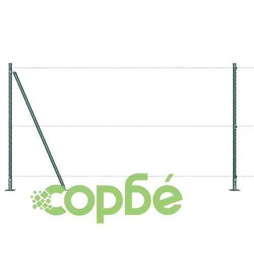 Ограда с колчета зелена 1.2 x 100 м PVC покрита стомана ➤ топ цена ➤ sorbe.bg