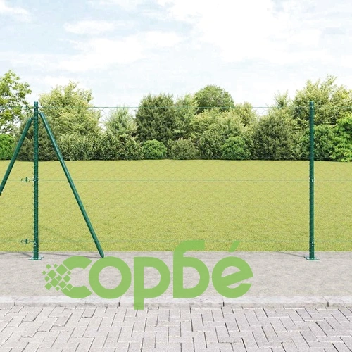 Ограда с шестоъгълни отвори зелена 1.2x100 м PVC покрита стомана ➤ топ цена ➤ sorbe.bg
