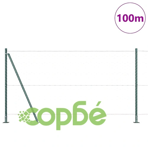 Ограда с шестоъгълни отвори зелена 1.2x100 м PVC покрита стомана ➤ топ цена ➤ sorbe.bg