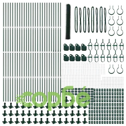 Ограда с шестоъгълни отвори зелена 1.2x100 м PVC покрита стомана ➤ топ цена ➤ sorbe.bg