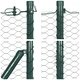 Шестоъгълна ограда зелена 1.5 x 100 м PVC покрита стомана