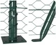 Шестоъгълна ограда зелена 1.5 x 100 м PVC покрита стомана
