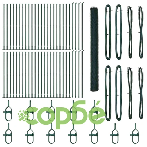 Шестоъгълна ограда зелена 1.5 x 100 м PVC покрита стомана ➤ топ цена ➤ sorbe.bg
