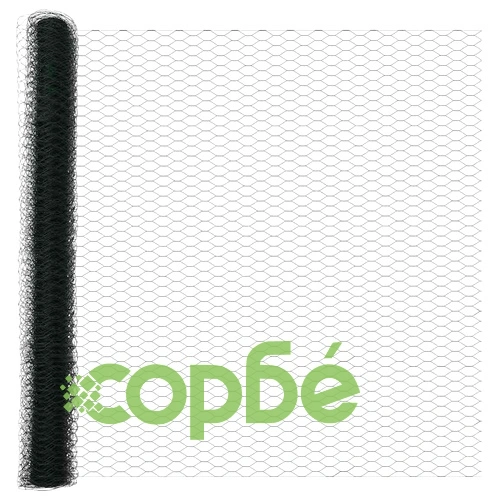 Шестоъгълна ограда с колчета зелена 1.5 x 100 м PVC покрита стомана ➤ топ цена ➤ sorbe.bg