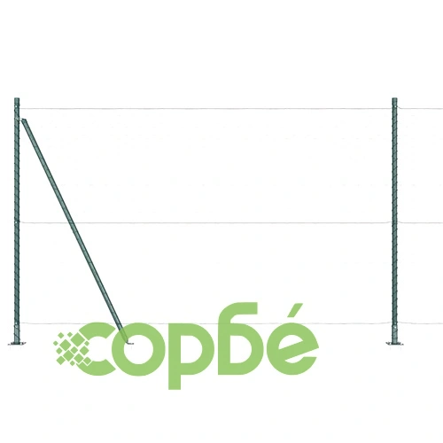 Шестоъгълна ограда с колчета зелена 1.5 x 100 м PVC покрита стомана ➤ топ цена ➤ sorbe.bg