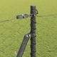 Ограда с шестоъгълни панели сива 1.5 x 10 m от PVC покрита стомана