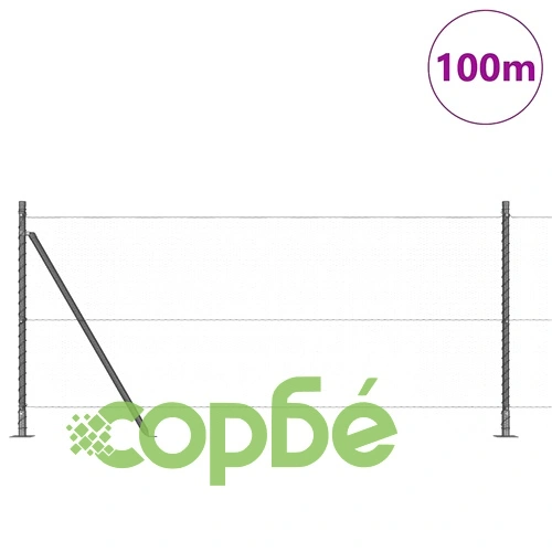 Шестоъгълна ограда сива 1x100 м PVC покрита стомана ➤ топ цена ➤ sorbe.bg
