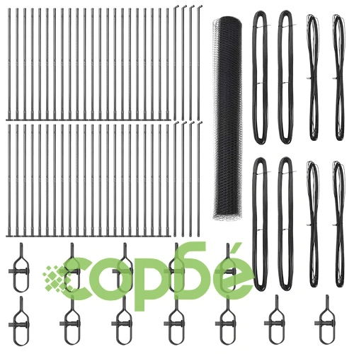 Ограда с колчета сива 1.2 x 100 м PVC покрита стомана ➤ топ цена ➤ sorbe.bg