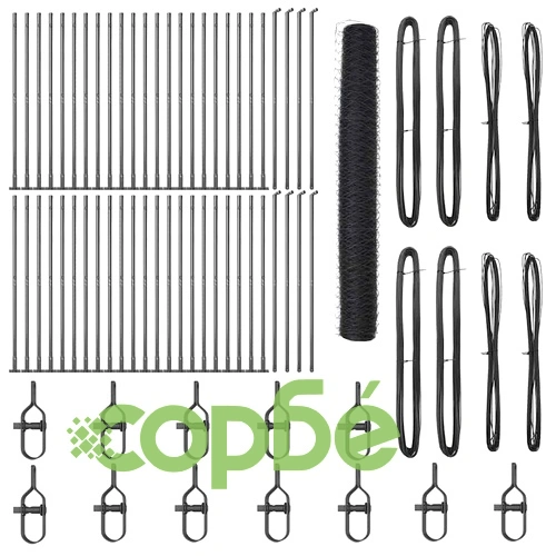 Шестоъгълна ограда сива 1.2x100 м от PVC покрита стомана ➤ топ цена ➤ sorbe.bg