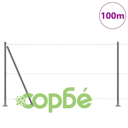 Шестоъгълна ограда сива 1.2x100 м от PVC покрита стомана ➤ топ цена ➤ sorbe.bg