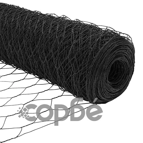 Ограда с шестоъгълна мрежа сива 1.4x100 м PVC покрита стомана ➤ топ цена ➤ sorbe.bg