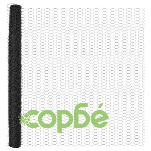 Ограда с шестоъгълна мрежа сива 1.4x100 м PVC покрита стомана ➤ топ цена ➤ sorbe.bg