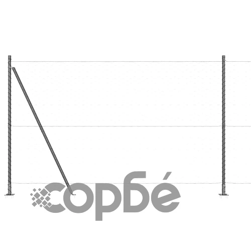 Ограда с шестоъгълни отвори сива 1.4 x 100 m от PVC покрита стомана ➤ топ цена ➤ sorbe.bg