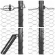 Шестоъгълна ограда сива 1.5 x 100 м PVC покрита стомана