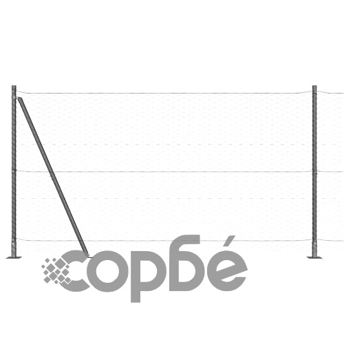 Шестоъгълна ограда сива 1.5 x 100 м PVC покрита стомана ➤ топ цена ➤ sorbe.bg