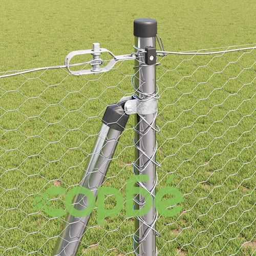 Ограда с колчета сребриста 1.2 x 100 m PVC покрита стомана ➤ топ цена ➤ sorbe.bg