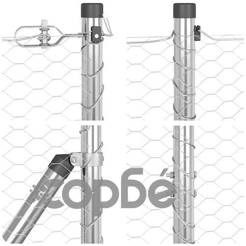 Ограда с шестоъгълна мрежа 1.5 x 100 м PVC покрита стомана ➤ топ цена ➤ sorbe.bg