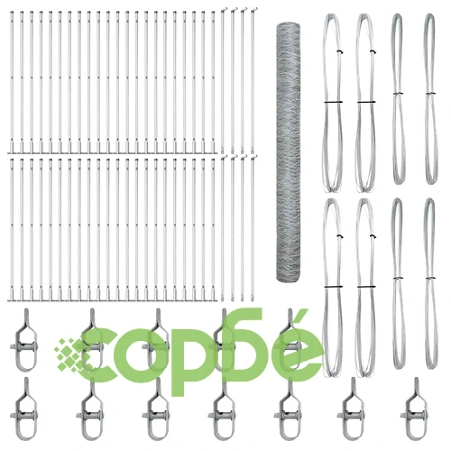 Ограда с шестоъгълна мрежа 1.5 x 100 м PVC покрита стомана ➤ топ цена ➤ sorbe.bg