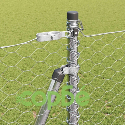 Ограда с колчета сребриста 1.6 x 100 m PVC покрита стомана ➤ топ цена ➤ sorbe.bg