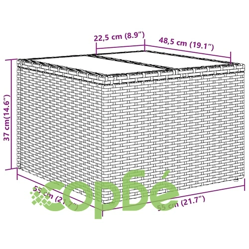 Градински комплект от полиратан 8 части бежов и сив 55x55x37 см ➤ топ цена ➤ sorbe.bg