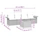 Градински комплект мебели 5 части черен полиратан акация 55x55x37 см