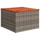Градински Комплект 9 Части Сив PE Ратан Акация 55x55x37 см