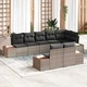 Градински комплект мебели 8 части сив полиратан 319x154x85 см