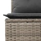 Градински комплект мебели 8 части сив полиратан 319x154x85 см
