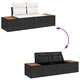 Градински комплект мебели 7 части полиратан черно и кремаво 264x154x85 см