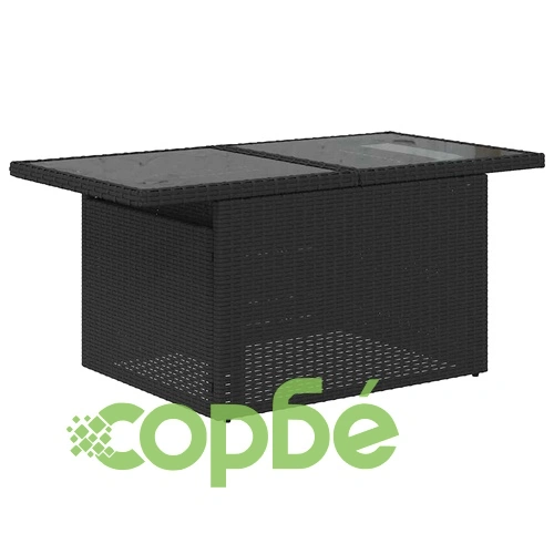 Градински комплект мебели 6 части с възглавници черен полиратан 100x55x73 см ➤ топ цена ➤ sorbe.bg