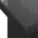 Градински комплект мебели 5 части полиратан черен 100x55x73 см