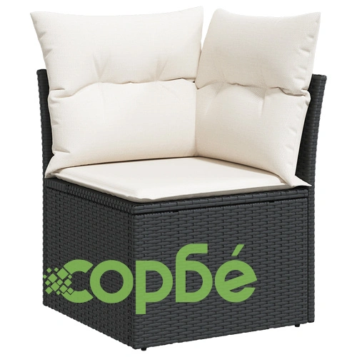 Комплект градински дивани от полиратан - 9 части, бежов цвят, за открито пространство ➤ топ цена ➤ sorbe.bg