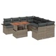 Градински комплект от полиратан с възглавници 9 части сив 100x55x73 см