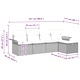 Градински комплект мебели полиратан 5 части светлосив 251x117x85 см
