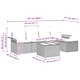 Градински комплект мебели 6 части полиратан черен 251x117x85 см