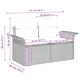 Градински комплект мебели 6 части полиратан черен 251x117x85 см