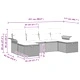 Градински комплект мебели 6 части с възглавници от полиратан бежово и светлосиво