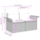 Градински комплект диван 6 части от полиратан, черен и туркоаз